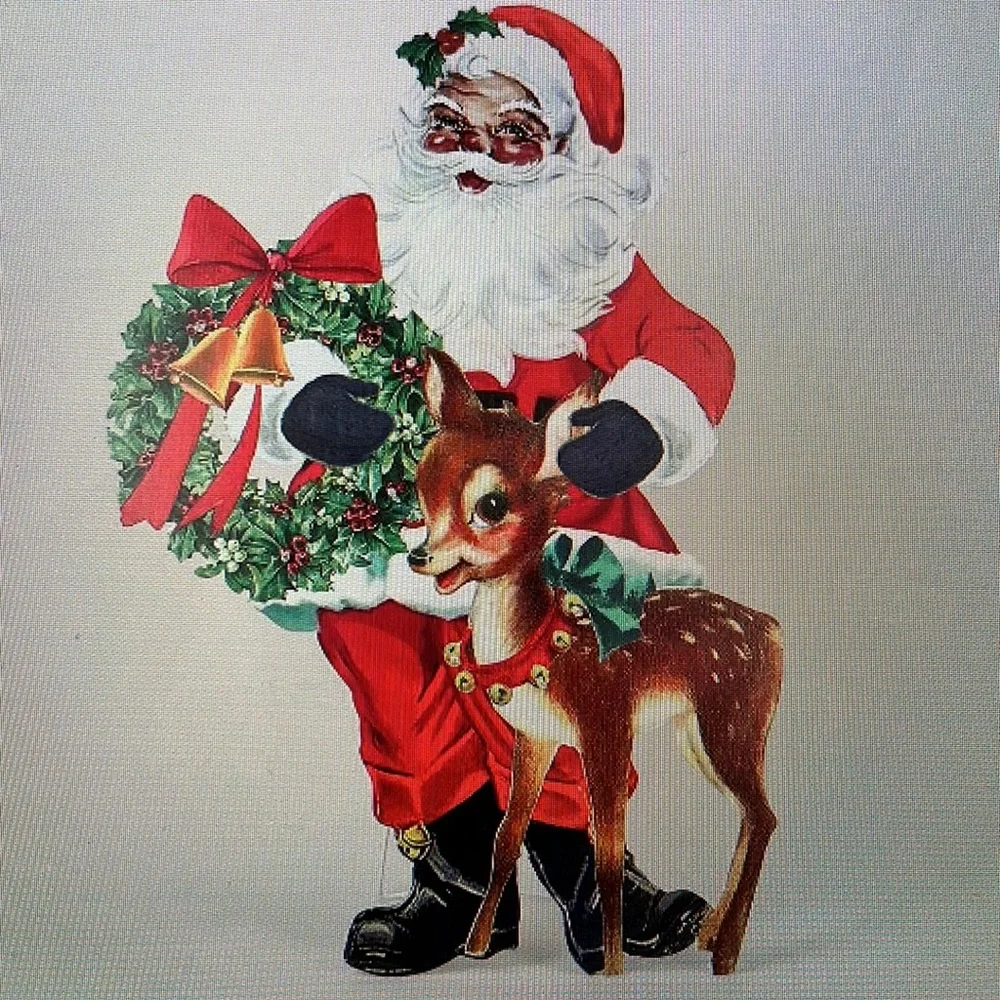 Cracker Barrel Multicolored Light Up Metal African American Santa